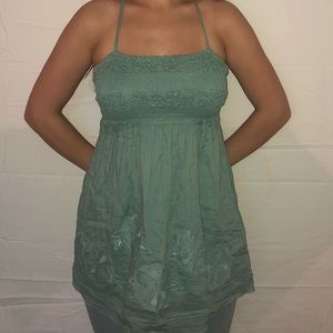Racerback Smocked Tank